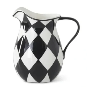 17835A 9 Inch Black & White Harlequin Pitcher - cozylivehome.com | we sell a wide range of comfortable household items* Giftware