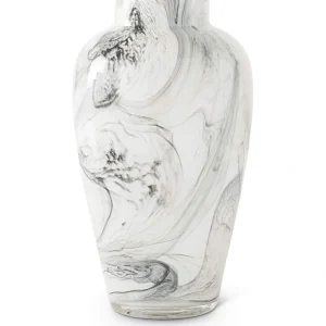 16553A-2 White and Smokey Black Swirl Glass Vases 13 Inch - cozylivehome.com | we sell a wide range of comfortable household items* Giftware