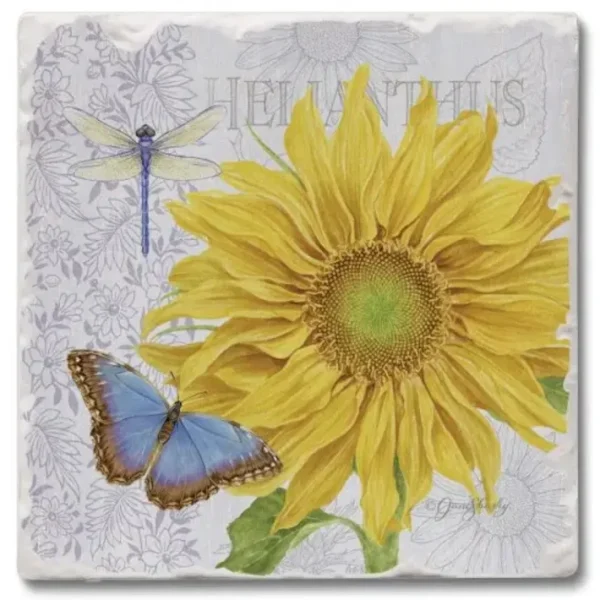 Shop All^ABSORBENT COASTER TUMBLED TILE SUNFLOWER - cozylivehome.com | we sell a wide range of comfortable household items