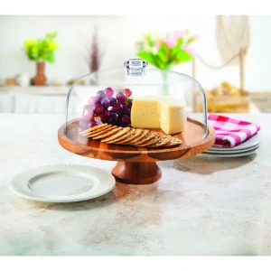 12482 Acacia Wood Footed Cake and Serve - cozylivehome.com | we sell a wide range of comfortable household items* Giftware