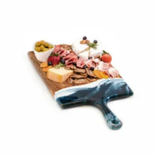 ACB-1020-NWM Large Acacia Cheese Boards - Navy | White | Metallic - cozylivehome.com | we sell a wide range of comfortable household items* Serveware