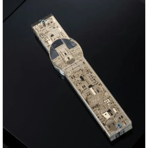 Shop All^49818 Acrylic Mezuzah W Gold Jerusalem 15 cm - cozylivehome.com | we sell a wide range of comfortable household items