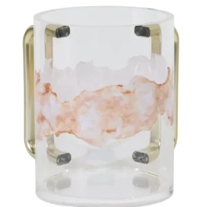 Shop All^183014 Acrylic Washcup Gold Handles Grey Marble - cozylivehome.com | we sell a wide range of comfortable household items