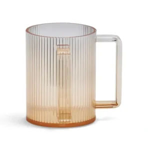 Shop All^55031 Acrylic Washing Cup Brown strip design 5 - cozylivehome.com | we sell a wide range of comfortable household items