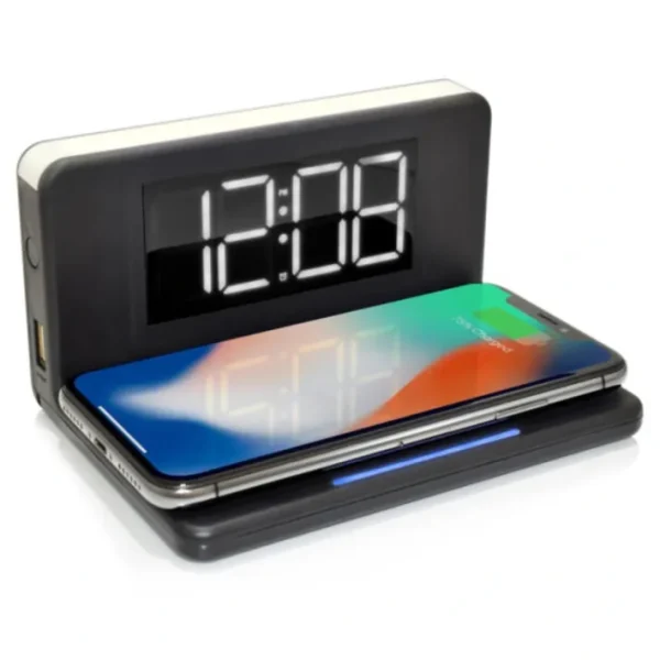 Shop All^ALARM CLOCK w- WIRELESS CHARGR DUAL ALARM, DATE, TEMPERATURE - cozylivehome.com | we sell a wide range of comfortable household items