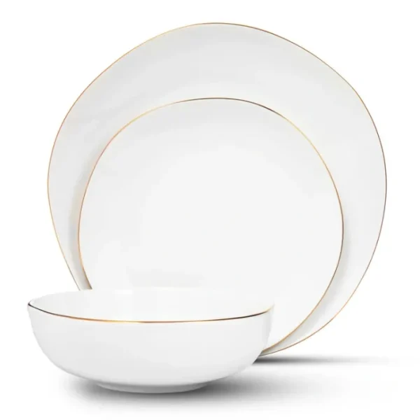 Shop All^87476 ANDOVER WHITE W GOLD BAND Service For 4 - cozylivehome.com | we sell a wide range of comfortable household items
