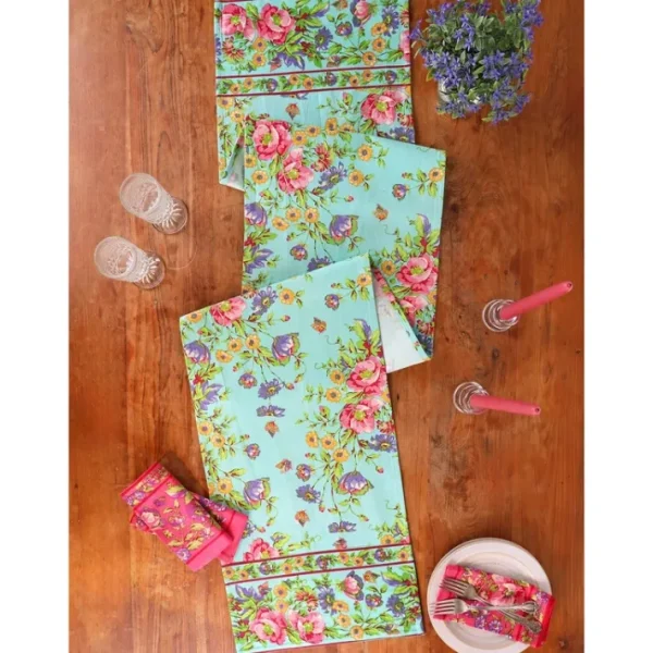 Shop All^APRIL CORNELL RUNNER PENNY'S PATIO AQUA 13X72" - cozylivehome.com | we sell a wide range of comfortable household items