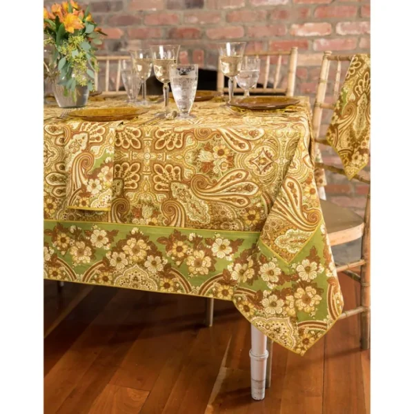 Shop All^APRIL CORNELL TABLECLOTH KASHMIR PAISLEY AMBER 60X90" - cozylivehome.com | we sell a wide range of comfortable household items