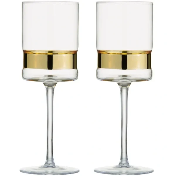 Shop All^ASD10330 Set of 2 SoHo Wine Glasses Gold - cozylivehome.com | we sell a wide range of comfortable household items