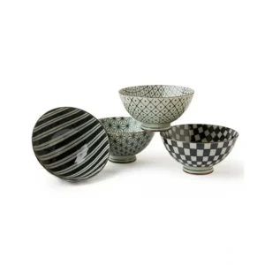 Shop All^ASIAN BOWL RETRO B&W 4.5" - cozylivehome.com | we sell a wide range of comfortable household items