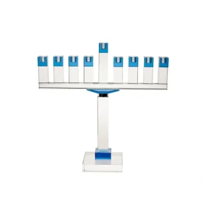 Shop All^16378-B 19" Crystal menorah Blue - cozylivehome.com | we sell a wide range of comfortable household items