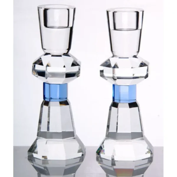 Shop All^1653-B CANDLE STICK CRYSTAL WITH BLUE ACCENT - cozylivehome.com | we sell a wide range of comfortable household items