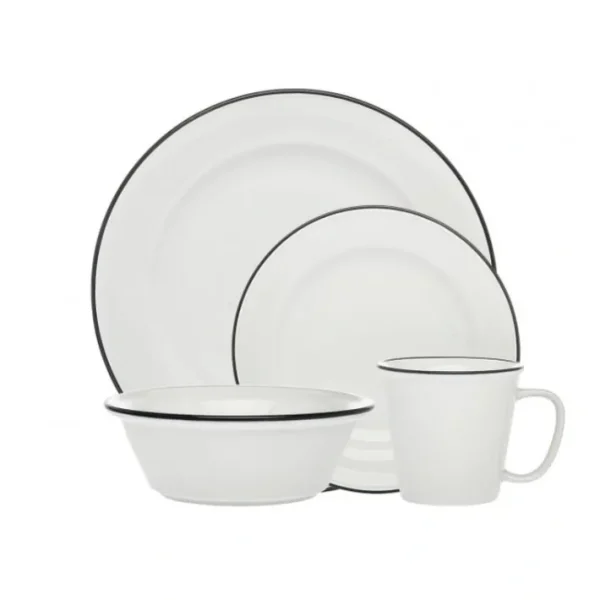 Shop All^70415 Bistro Black Band 16pc Porcela - cozylivehome.com | we sell a wide range of comfortable household items