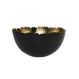 33551 6.5" BLACK AND GOLD FRUIT BOWL - cozylivehome.com | we sell a wide range of comfortable household items* Giftware
