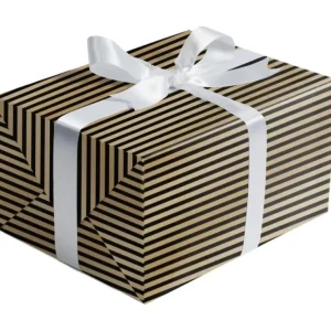 Black Gold Stripe Gift Wrap - Roll - cozylivehome.com | we sell a wide range of comfortable household items* Giftware