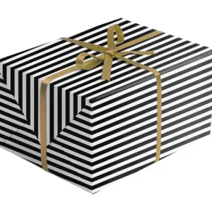 Black White Stripe Gift Wrap - Roll - cozylivehome.com | we sell a wide range of comfortable household items* Giftware