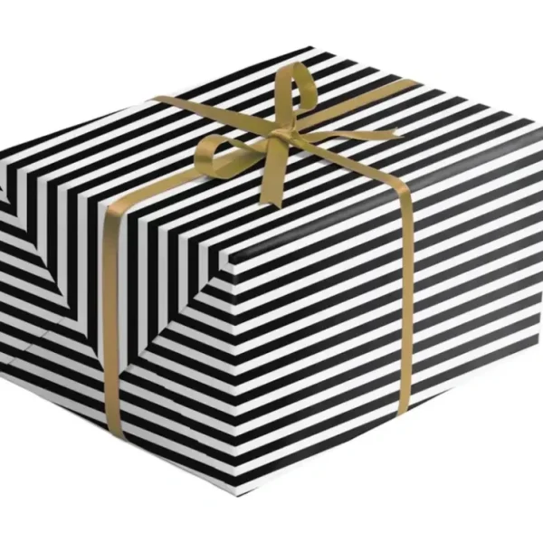 Black White Stripe Gift Wrap - Roll - cozylivehome.com | we sell a wide range of comfortable household items* Giftware