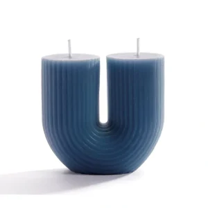 097056 Blue U Shaped Crescent Candle - cozylivehome.com | we sell a wide range of comfortable household items* Giftware