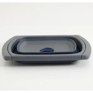 Bluemarine 15" X 10" Over The Sink Foldable Strainer - Rect - Blue/Grey - cozylivehome.com | we sell a wide range of comfortable household items* Housewares
