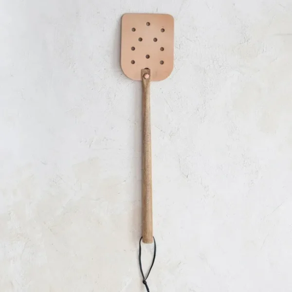 Shop All^Buffalo Leather Fly Swatter with Wood Handle - cozylivehome.com | we sell a wide range of comfortable household items