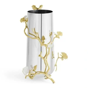 174501 BUTTERFLY GINKGO GOLD LRG VASE - cozylivehome.com | we sell a wide range of comfortable household items* Giftware