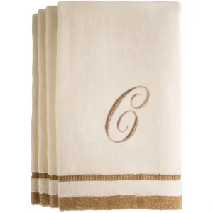 C - Cotton velour monogram towel - Ivory - cozylivehome.com | we sell a wide range of comfortable household items* Giftware