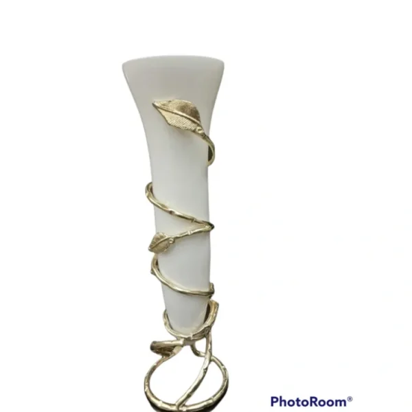 CCF949WH Gold Leaf Vase with White Insert - cozylivehome.com | we sell a wide range of comfortable household items* Giftware
