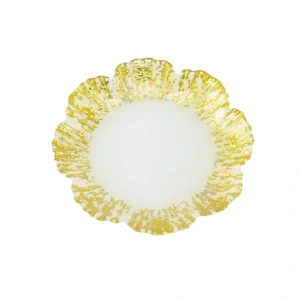CDG519 Flower Shaped Plates-Scalloped-Gold-6.25"D - cozylivehome.com | we sell a wide range of comfortable household items* Giftware