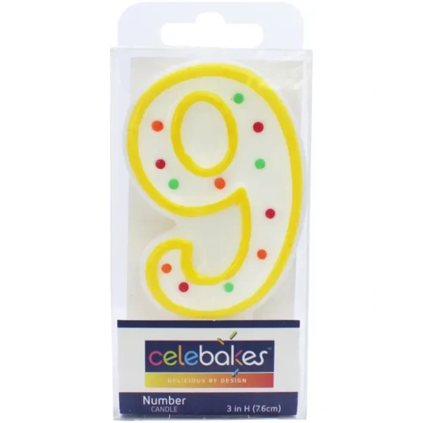 Shop All^Celebakes Candle-Polka Dot, #9 - cozylivehome.com | we sell a wide range of comfortable household items