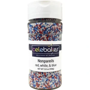 Celebakes Red, White, Blue Nonpareils, 3.8 oz. - cozylivehome.com | we sell a wide range of comfortable household items* Foods