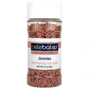 Celebakes Shimmering Rose Gold Jimmies, 3 oz. - cozylivehome.com | we sell a wide range of comfortable household items* Foods