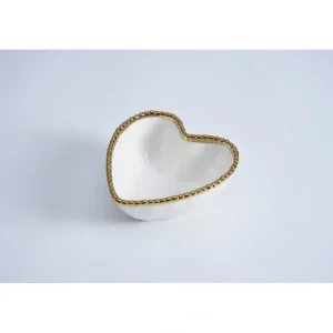 CER2639WG Heart Bowl, White Gold - cozylivehome.com | we sell a wide range of comfortable household items* Giftware