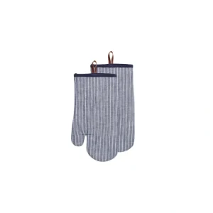 Chambray Stripe Oven Mitt Set of 2 Blue - cozylivehome.com | we sell a wide range of comfortable household items* Housewares