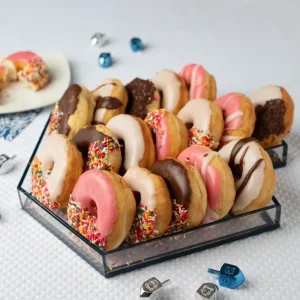 Shop All^Chanukah Donuts/Latkes Serving Tray Dreidel Shape Design Clear Blue - cozylivehome.com | we sell a wide range of comfortable household items