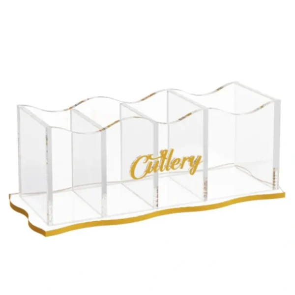 CHW01G Wave Cutlery Holder - Gold - cozylivehome.com | we sell a wide range of comfortable household items* Giftware