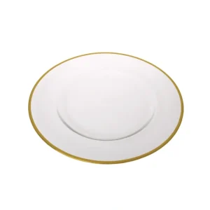 Shop All^Clear Chargers with Gold Trim - 13" D - cozylivehome.com | we sell a wide range of comfortable household items