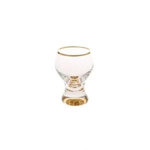 CLG827 Set of 6 Liquor Glasses with Gold Stem and Rim - cozylivehome.com | we sell a wide range of comfortable household items* Giftware