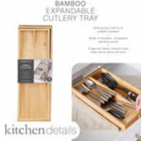 Shop All^3 Compartment Bamboo Expandable Storage Box (Great for Drawer) - cozylivehome.com | we sell a wide range of comfortable household items