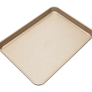Shop All^Cookie Sheet, L-17.5"x11.8"x.98", 0.8mm Gold Metalic w/ Diamond Base - cozylivehome.com | we sell a wide range of comfortable household items