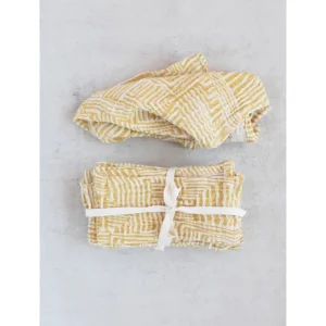 Shop All^COTTON NAPKINS SET OF 4 SQUARE 18" GLD SWIRL - cozylivehome.com | we sell a wide range of comfortable household items