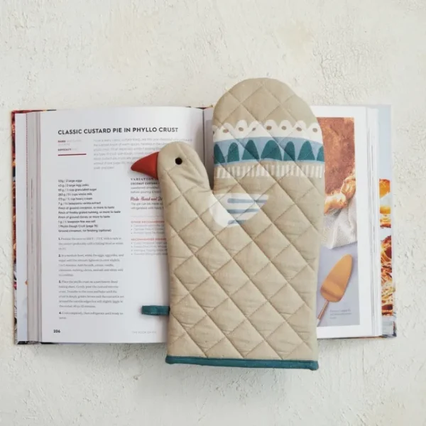 Shop All^Cotton Printed Dove Shaped Hot Mitt - cozylivehome.com | we sell a wide range of comfortable household items