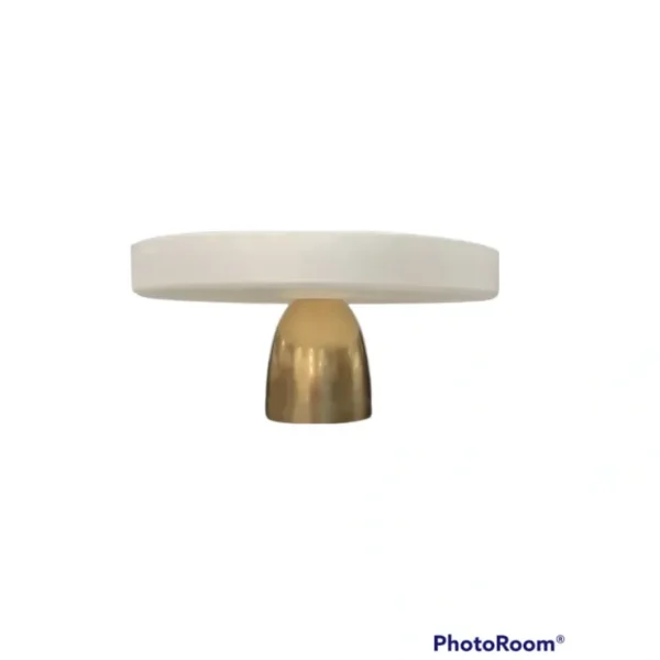CP3594 White Glass Cake Plate on Gold Stem - Small - cozylivehome.com | we sell a wide range of comfortable household items* Giftware
