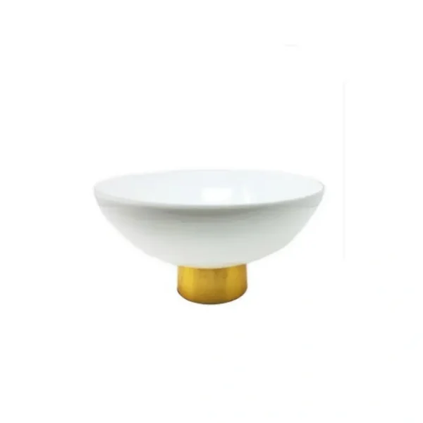 CRB813W White Glass Bowl on Gold Base - cozylivehome.com | we sell a wide range of comfortable household items* Giftware