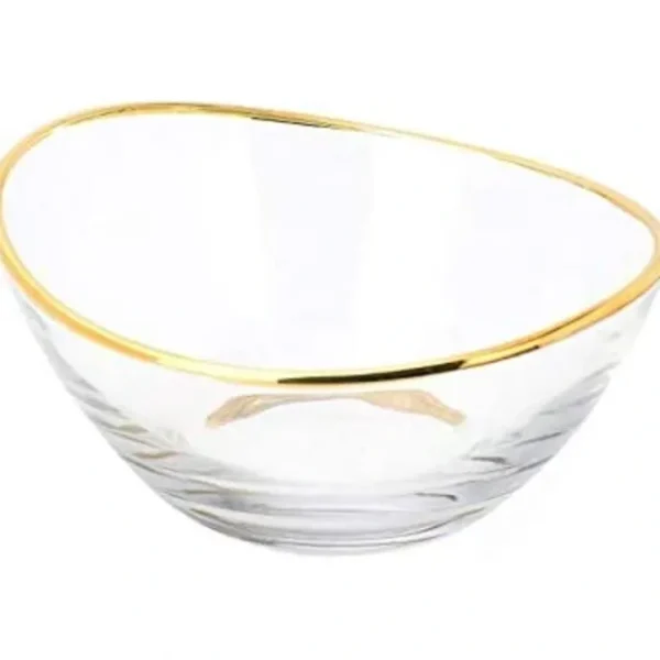 CRG13B Glass Serving Bowl with 14K Gold Rim - cozylivehome.com | we sell a wide range of comfortable household items* Giftware