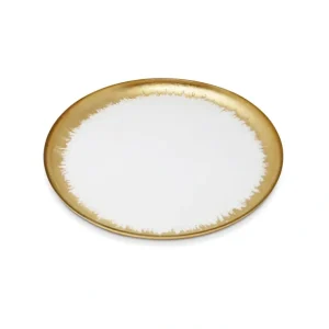 CS4863 Salad Plates with Gold Brushed Rim - cozylivehome.com | we sell a wide range of comfortable household items* Giftware