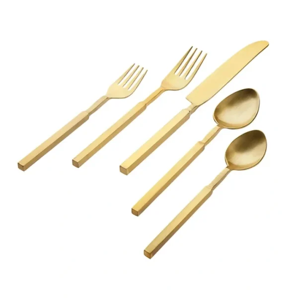 Shop All^84218 Cubit Matte Gold Cutlery Service for 4 - cozylivehome.com | we sell a wide range of comfortable household items
