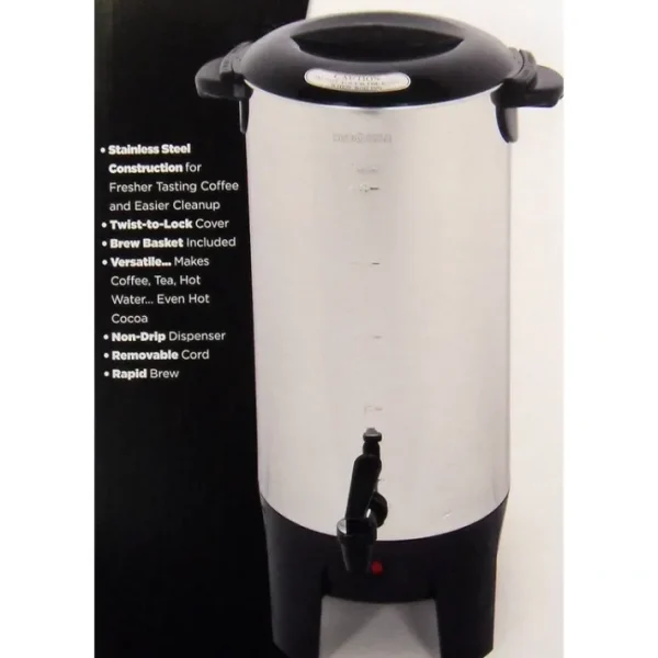 Shop All^50 CUP S/STEEL COFFEE URN - cozylivehome.com | we sell a wide range of comfortable household items