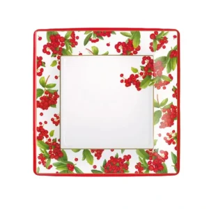 Shop All^DESSERT PAPER PLATE CHRISTMAS BERRY RED SQ - cozylivehome.com | we sell a wide range of comfortable household items