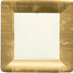 Shop All^DINNER PAPER PLATE GOLD LEAF IVORY SQ - cozylivehome.com | we sell a wide range of comfortable household items