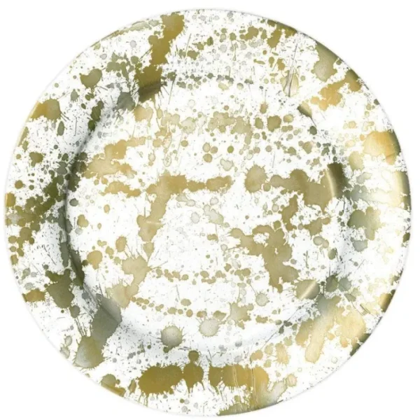Shop All^DINNER PAPER PLATE SPLATTERWARE GOLD 8CT - cozylivehome.com | we sell a wide range of comfortable household items
